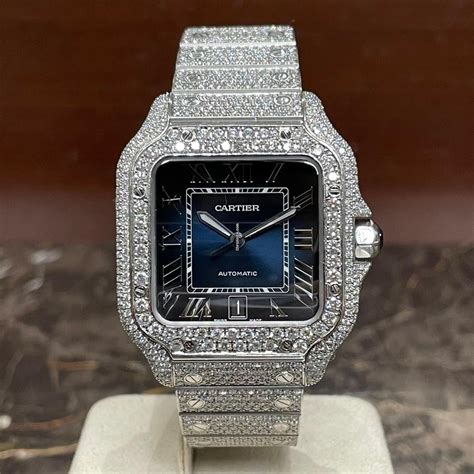 cartier watch iced|cartier iced out watch value.